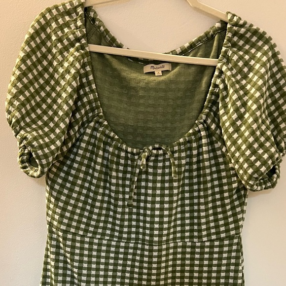 Madewell Jacquard Puff-Sleeve Mini Dress in Gingham Check - Picture 6 of 13